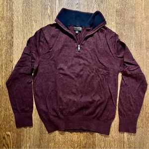 LAST MONTH: Men’s Medium Burgundy Lightweight Quarter-Zip Sweater